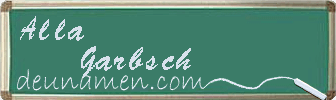 Alla Garbsch Visitenkarte